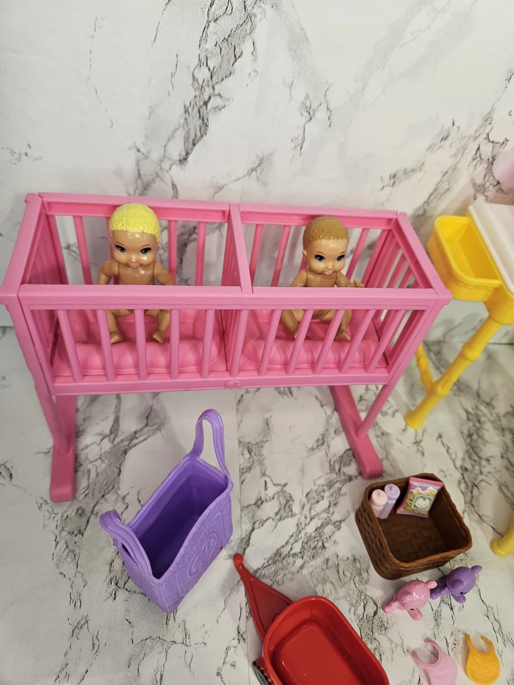 Barbie Playset Nursery Accessories With 2 Babies